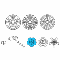 OEM 2015 Lexus LX570 Cover Sub-Assembly, Wheel Diagram - 4260B-60230