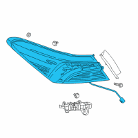 OEM 2019 Toyota Camry Tail Lamp Assembly Diagram - 81560-06730