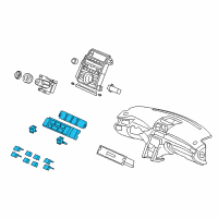 OEM 2009 Acura RL Display Assembly, Automatic Air Conditioner (Rubber Gray) Diagram - 79650-SJA-A11ZA