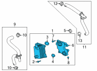 OEM Cadillac CT4 Oil Cooler Assembly Diagram - 12699975