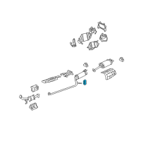 OEM 2006 Honda Civic Rubber, Exhuast Mounting Diagram - 18215-SNG-J01