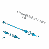 OEM 2005 Honda Accord Driveshaft Assembly, Passenger Side Diagram - 44305-SDC-A51