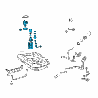 OEM 2017 Lexus ES300h Tube Assy, Fuel Suction W/Pump & Gage Diagram - 77020-33373