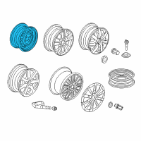 OEM 2009 Honda Accord Disk, Wheel (16X6 1/2J) (Tpms) (Black) (Topy) Diagram - 42700-TA0-A01