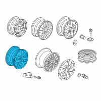 OEM 2010 Honda Accord 18-Inch RGR-16D HFP Alloy Wheel Painted Finish (6-cylinder) Diagram - 08W18-TA0-101