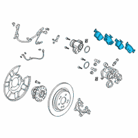 OEM Acura RDX Rear Pad Set Diagram - 43022-TJB-A02