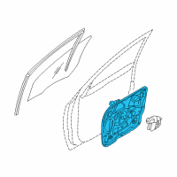 OEM 2012 Hyundai Veracruz Front Right Power Window Regulator Assembly Diagram - 82402-3J501