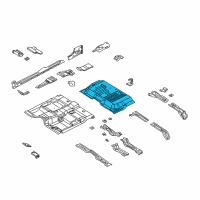 OEM 2004 Dodge Dakota Pan-Rear Floor Diagram - 55257121AA