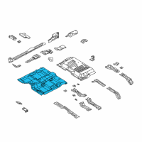 OEM 2000 Dodge Durango Floor Pan Diagram - 55256236AC