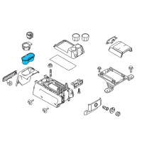 OEM 2008 Ford F-150 Cup Holder Diagram - 4L3Z-1513562-AAA