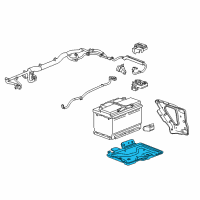 OEM 2020 Cadillac Escalade ESV Battery Tray Diagram - 22989633