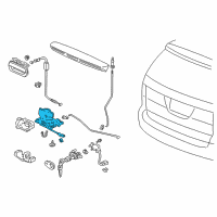 OEM 2004 Honda Odyssey Lock, Tailgate Diagram - 74801-S2G-003