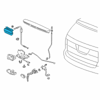 OEM 1999 Honda Odyssey Handle Assy., Tailgate *G501M* (FERN METALLIC) Diagram - 74810-S0X-A11ZF