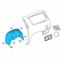 OEM 2015 Cadillac Escalade ESV Wheelhouse Liner Diagram - 23264147