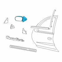 OEM Chevrolet Cavalier Mirror Outside Diagram - 22728844