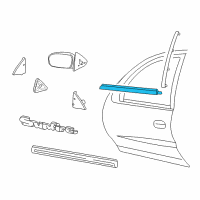 OEM Pontiac Sunfire Sealing Strip Asm-Front Side Door Window Outer Diagram - 22603111