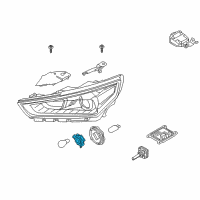 OEM 2018 Hyundai Ioniq Front Turn Signal Lamp Holder Assembly Diagram - 92166-G2150