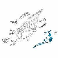 OEM 2022 Kia Niro EV Front Door Latch Assembly, Right Diagram - 81320G5010