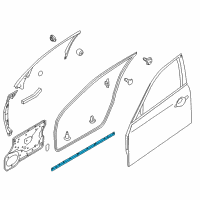 OEM 2019 Infiniti Q70 Seal-Front Door Parting, LH Diagram - 80839-1MA0A