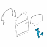 OEM Chevrolet Trax Regulator Assembly Diagram - 42693257