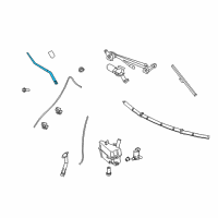 OEM 2012 Infiniti G37 Window Wiper Arm Assembly No 1 Diagram - 28881-JK61A