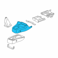 OEM 1999 Honda CR-V Console, Center *NH293L* (SEAGULL GRAY) Diagram - 83401-S10-A01ZA