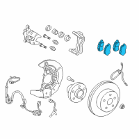 OEM 2018 Lexus RX350 Front Disc Brake Pad Kit Diagram - 04465-0E040