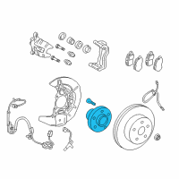 OEM 2019 Lexus RX350 Wheel Bearing And Hub Assembly Diagram - 43550-0E011