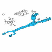 OEM 2015 Chevrolet Camaro Muffler & Pipe Diagram - 23259294