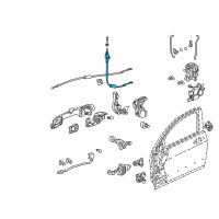 OEM 2006 Honda Accord Cable Assembly, Left Front Door Lock Diagram - 72173-SDA-A01