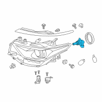 OEM Toyota Corolla iM Lower Beam Bulb Diagram - 90981-13089
