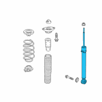 OEM 2018 Honda Accord Shock Absorber Unit, Rear Diagram - 52611-TVA-A93