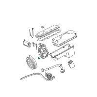 OEM 1998 Ford E-350 Econoline Club Wagon Timing Cover Front Seal Diagram - F4TZ-6700-A