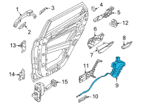 OEM 2022 Hyundai Tucson LATCH ASSY-REAR DOOR, LH Diagram - 81410-N9000