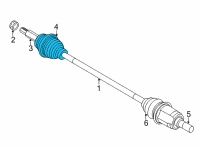 OEM 2021 Kia Seltos Boot Kit-Rear Wheel Diagram - 496A4Q5000