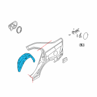 OEM 2008 Ford Fusion Wheelhouse Liner Diagram - 6E5Z-5428370-A