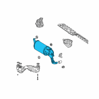 OEM 2001 Toyota MR2 Spyder Muffler & Pipe Diagram - 17430-22090