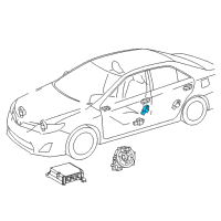 OEM 2019 Toyota Camry Side Sensor Diagram - 89831-33090