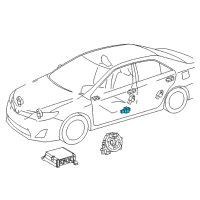 OEM 2019 Toyota Camry Side Sensor Diagram - 8983A-33010