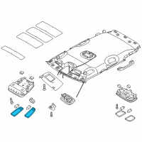 OEM 2016 Kia Soul EV Lens-OVERHEADEAD Console Diagram - 92822B2000