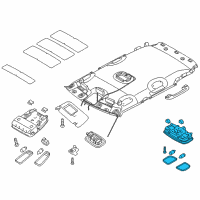 OEM 2015 Kia Soul EV Lamp Assembly-Room Diagram - 92850B2000BF3