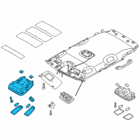 OEM 2018 Kia Soul Lamp Assembly-Overhead Console Diagram - 92820B2210BF3