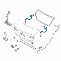 OEM 2019 Hyundai Elantra Hinge Assembly-Trunk Lid, RH Diagram - 79220-F2000