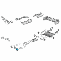 OEM Cadillac Muffler & Pipe Clamp Diagram - 22906770