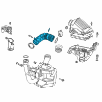 OEM Honda Accord Tube, Air Flow Diagram - 17228-RAA-A00