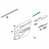 OEM 2017 Honda Civic Panel Assy., R. FR. Trim *NH1001L* (SPINDLE METAL) Diagram - 83520-TBA-A21ZG