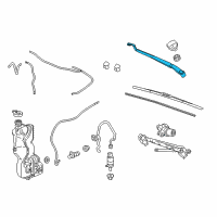 OEM 2016 Cadillac CT6 Wiper Arm Diagram - 23282660