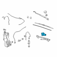 OEM 2019 Cadillac CT6 Wiper Motor Diagram - 23368170