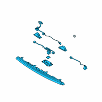 OEM 2019 Kia Forte Lamp Assembly-Center GAR Diagram - 92409M7300