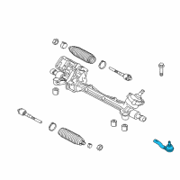 OEM 2012 Lincoln MKZ Outer Tie Rod Diagram - AE5Z-3A130-D